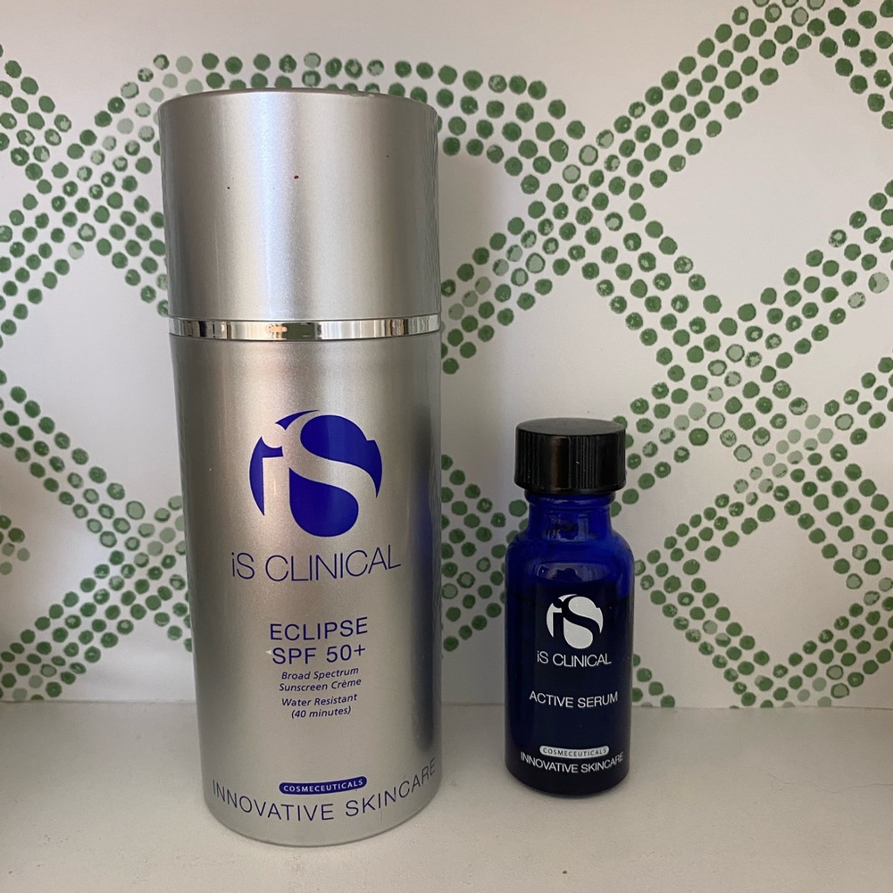iS Clinical Bundle active serum and sunscreen barely used